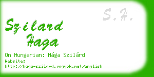 szilard haga business card