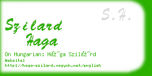 szilard haga business card